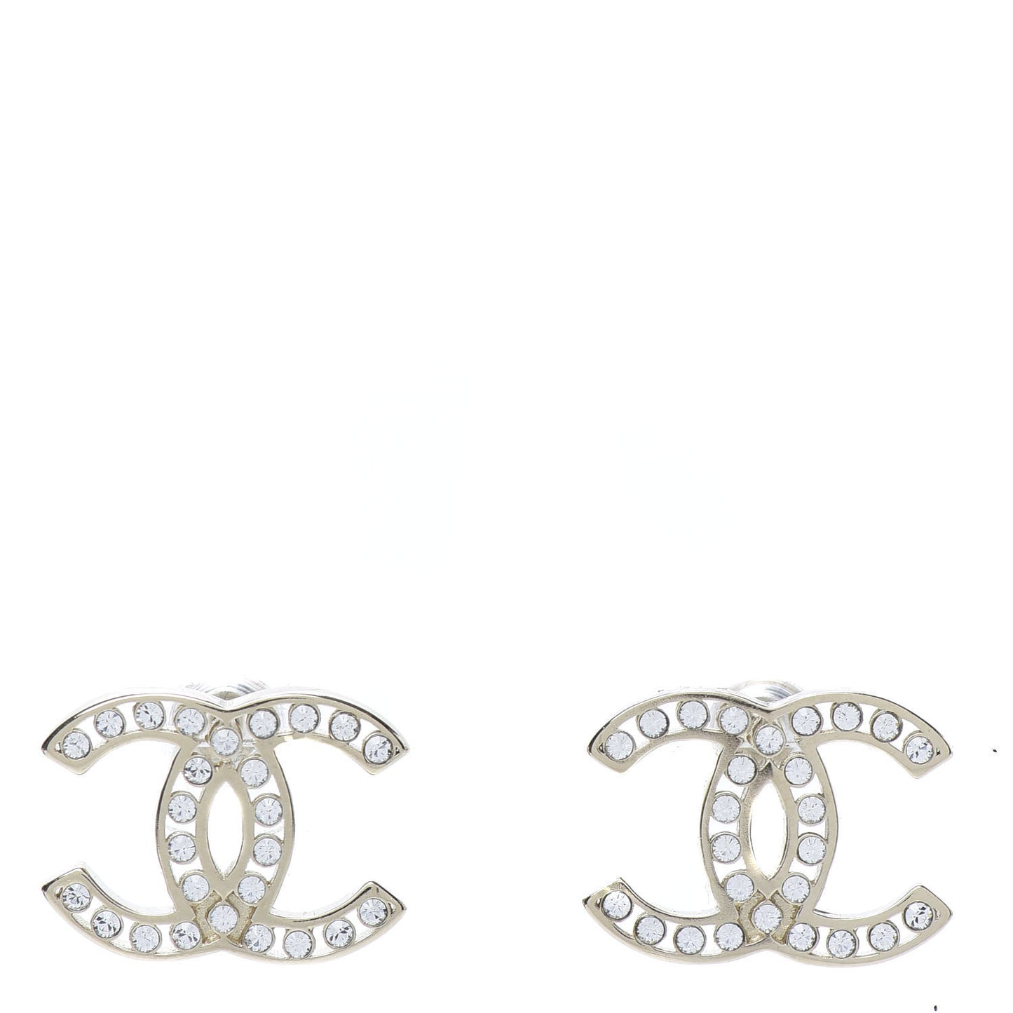 Crystal CC Large Earrings Gold