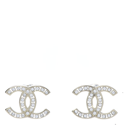 Chanel Crystal CC Large Earrings Gold 1 of 5