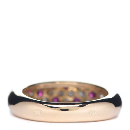 Cartier 18K Yellow Gold Diamond Ruby 6mm Mimi Ring 55 7.25 3 of 6