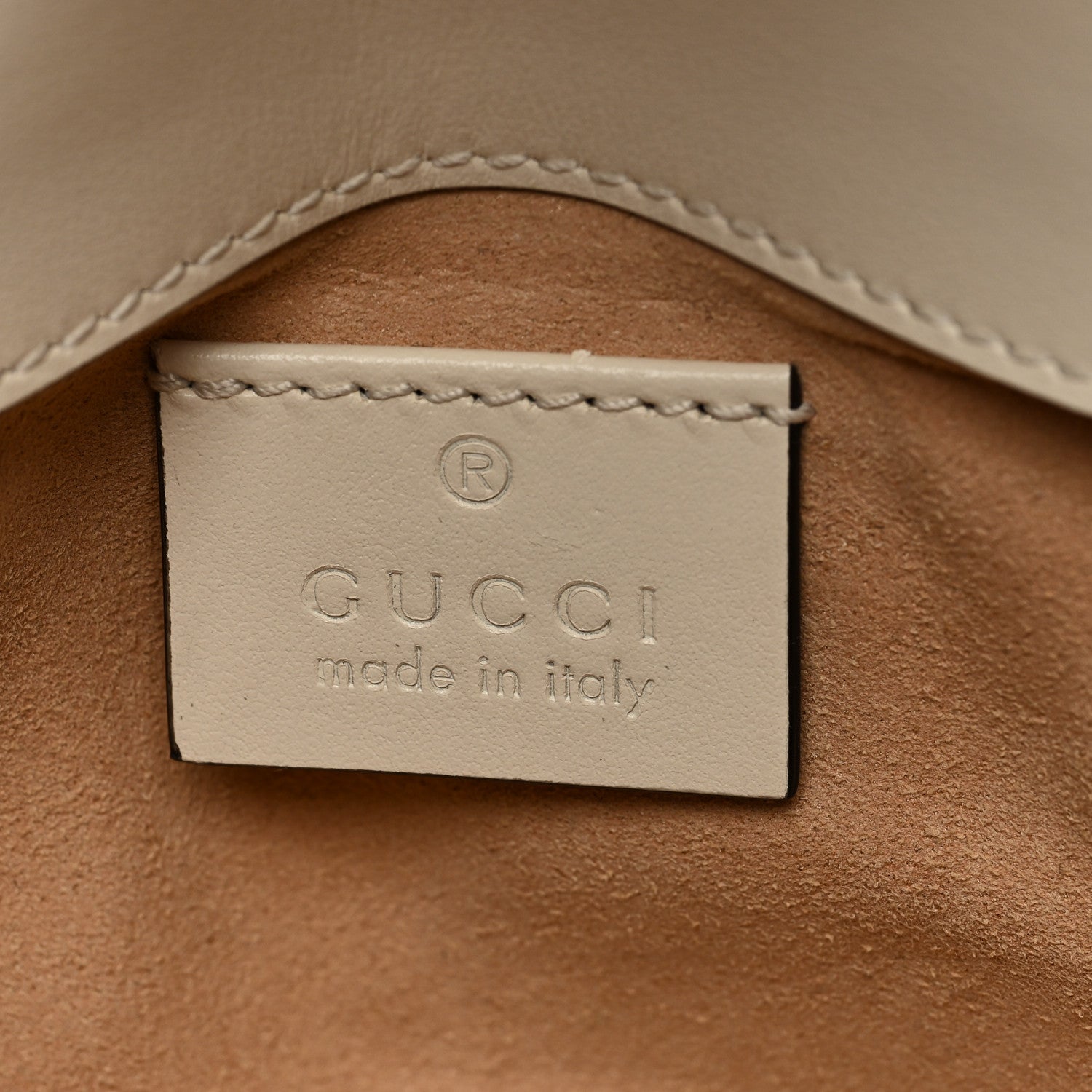 Gucci Calfskin Matelasse Super Mini GG Marmont Shoulder Bag White 6 of 9