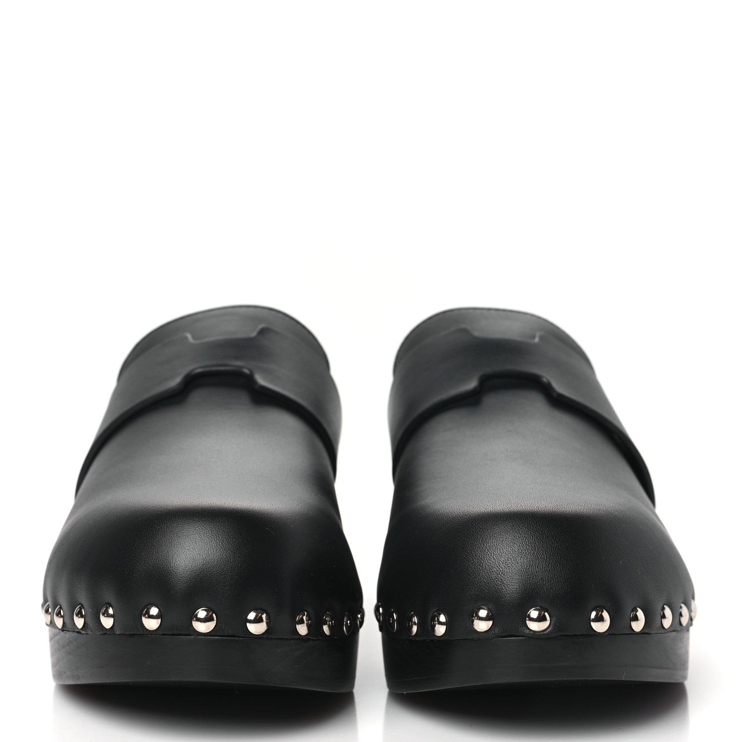 Hermes Calfskin Calya Mules 40 Black 2 of 8