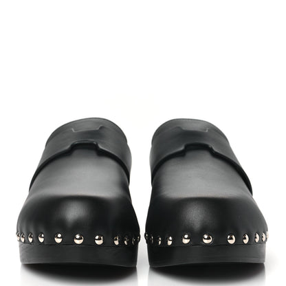 Hermes Calfskin Calya Mules 40 Black 2 of 8
