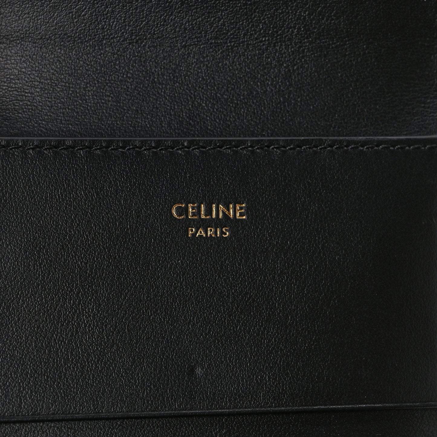 Calfskin Compact Triomphe Wallet With Coin Purse Black