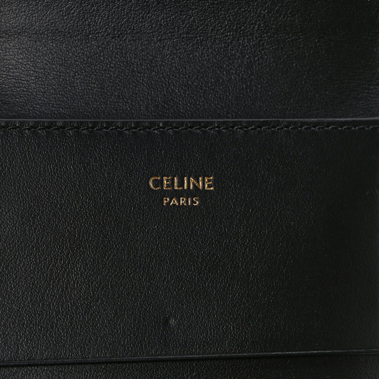 Celine Calfskin Compact Triomphe Wallet With Coin Purse Black 6 of 6