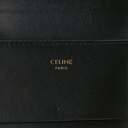 Celine Calfskin Compact Triomphe Wallet With Coin Purse Black 6 of 6