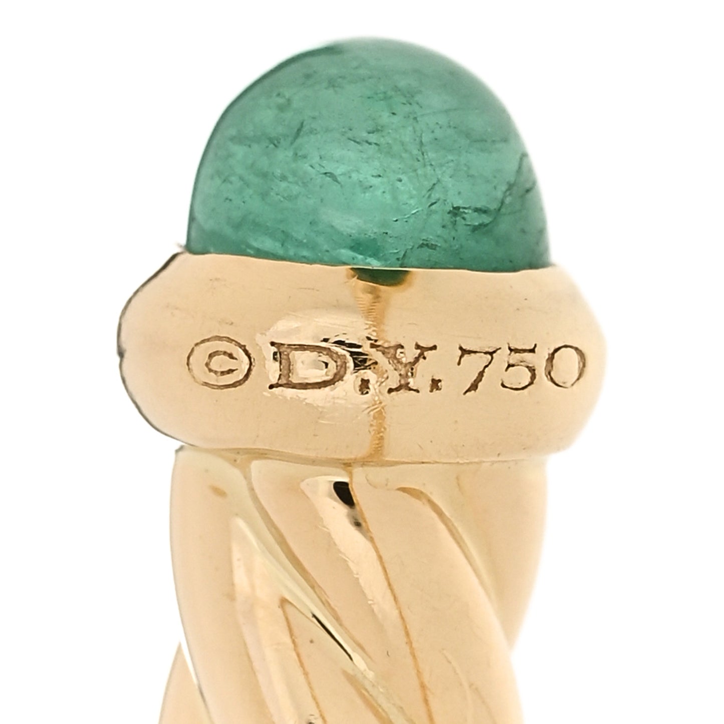 18K Yellow Gold Emerald 4mm Cablespira Bracelet
