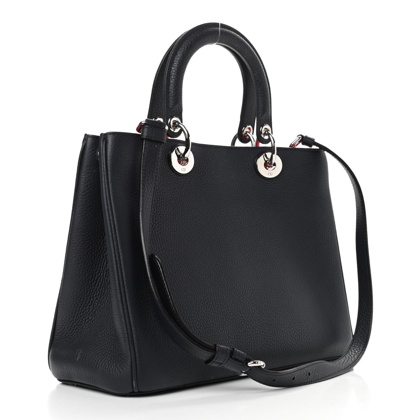 Bullcalf Medium Diorissimo Tote Navy Fuchsia