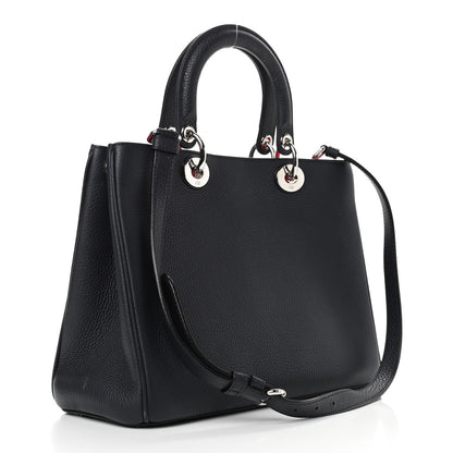 Christian Dior Bullcalf Medium Diorissimo Tote Navy Fuchsia 3 of 10