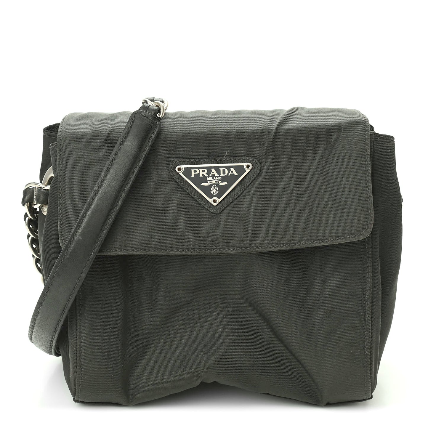 Nylon Messenger Bag Green