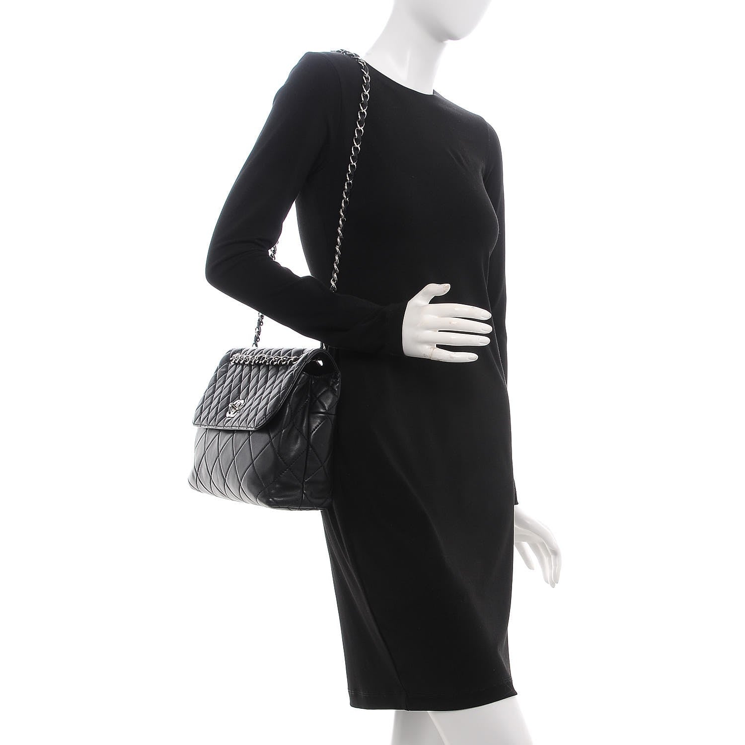 Chanel Calfskin Quilted In The Business Flap Black 2 of 7