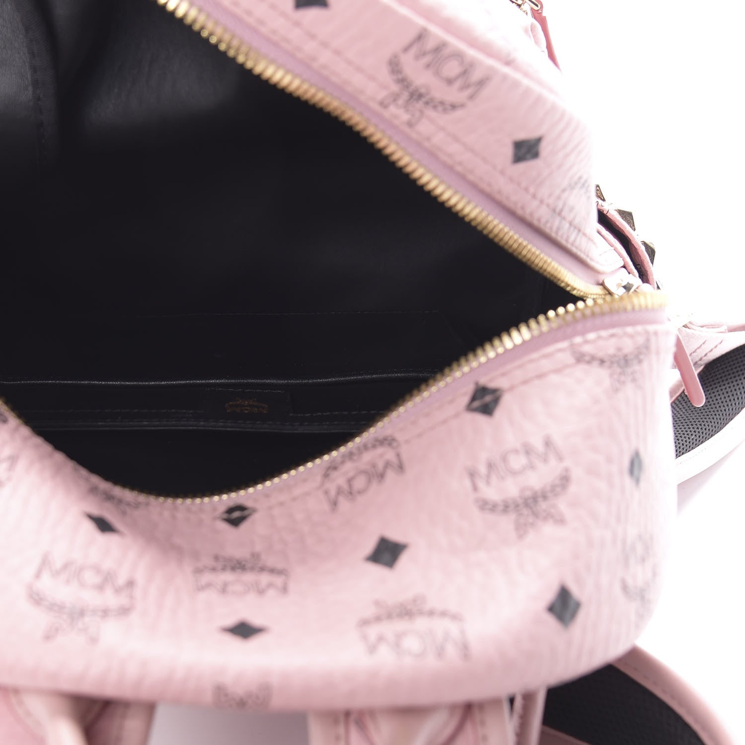 MCM Visetos Small Side Stud Stark Backpack Pink 4 of 16