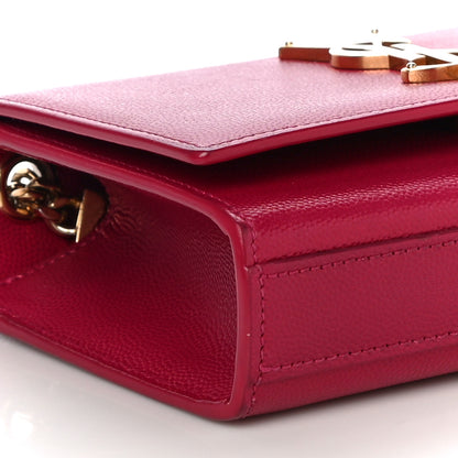 Saint Laurent Grain De Poudre Small Monogram Kate Satchel Bubblegum 9 of 22