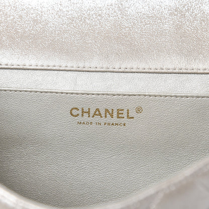 Chanel Metallic Lambskin Quilted Clutch With Chain Flap Gold 6 of 12