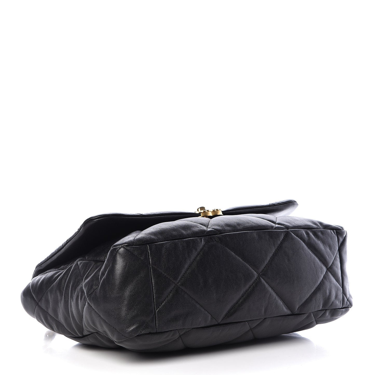 Goatskin Quilted Maxi 19 Flap Black