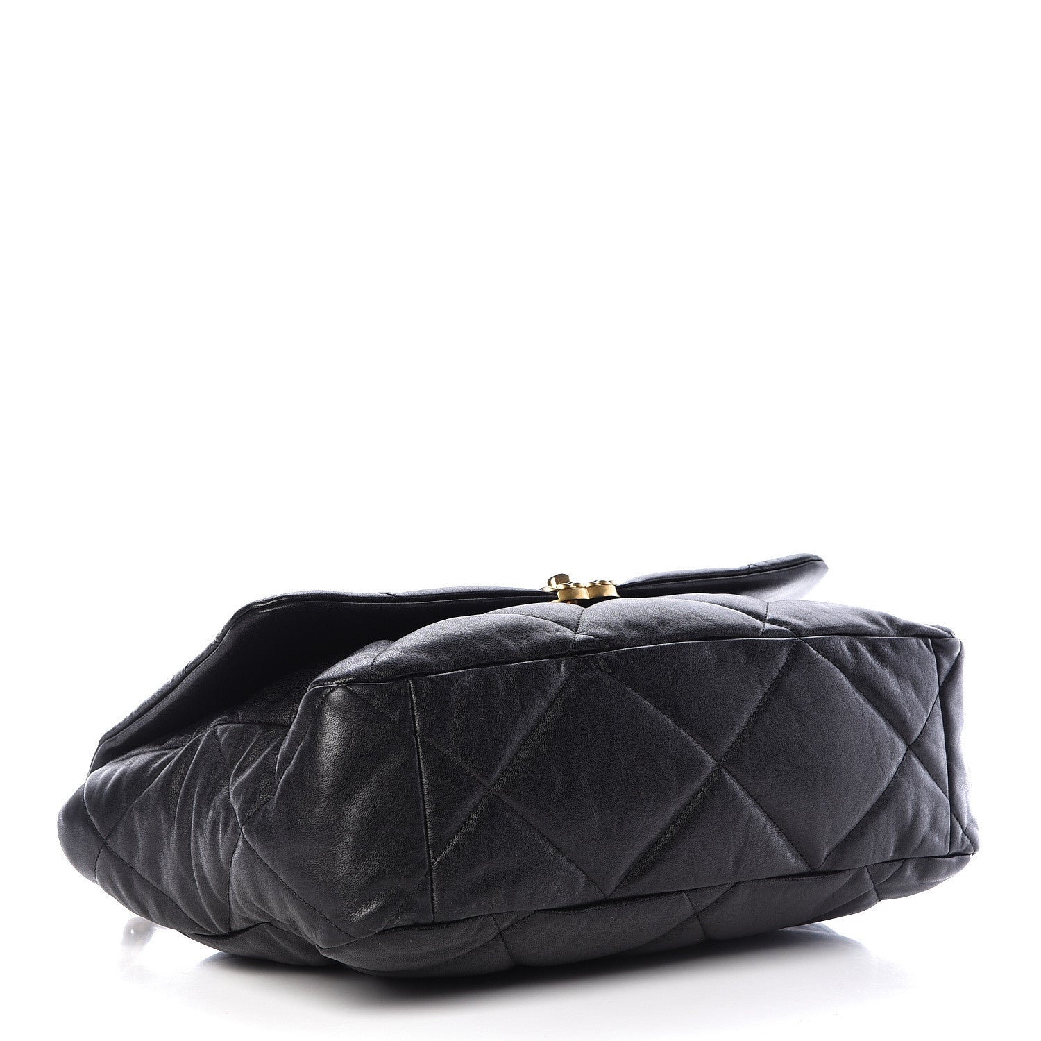 Chanel Goatskin Quilted Maxi 19 Flap Black 4 of 10