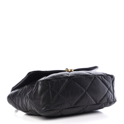 Chanel Goatskin Quilted Maxi 19 Flap Black 4 of 10