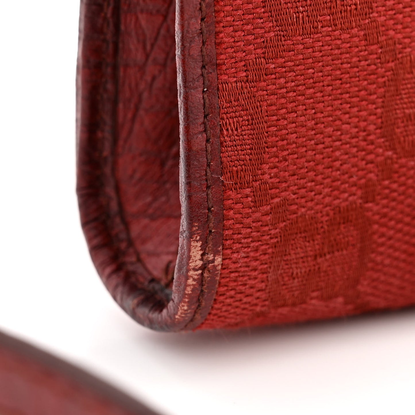 Monogram Bamboo Bar Clutch Red
