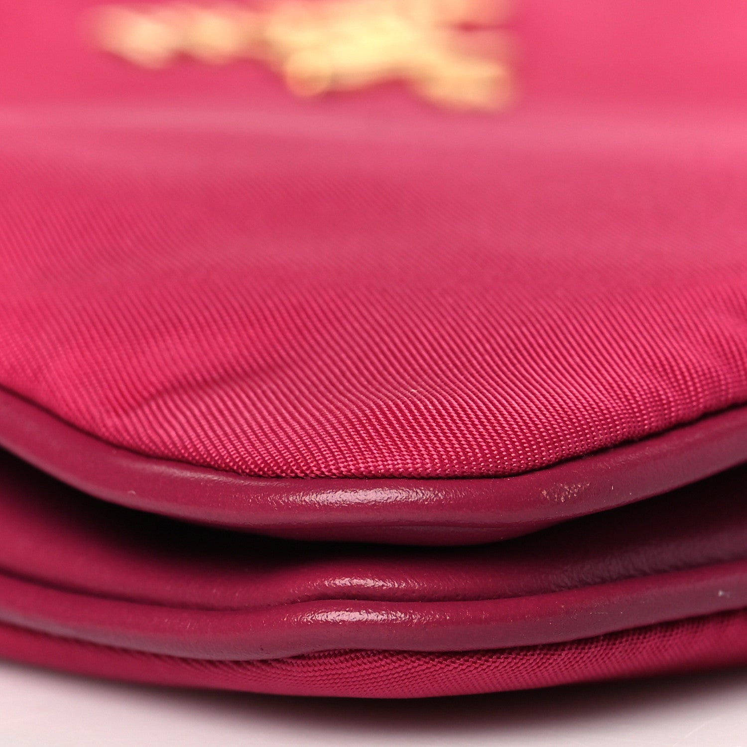 Prada Tessuto Nylon Soft Calf Double Zip Crossbody Bag Ibisco 10 of 11