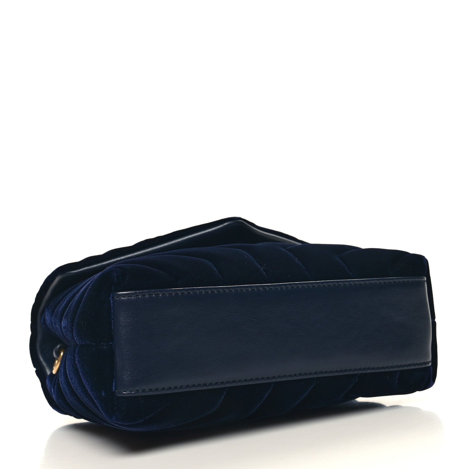 Saint Laurent Velvet Y Quilted Monogram Toy Loulou Chain Satchel Deep Marine 4 of 12