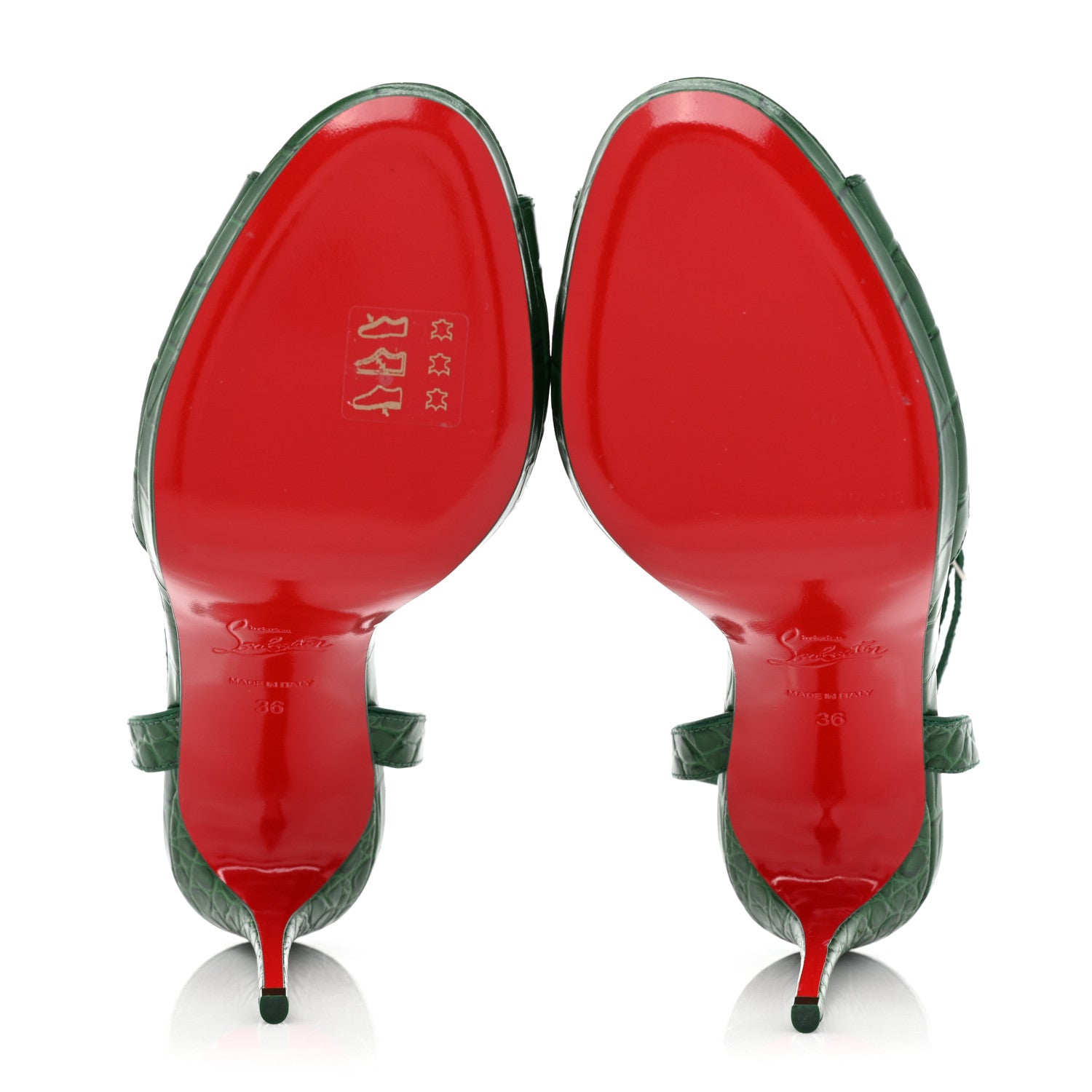 Christian Louboutin Calfskin Alligator Embossed Loubiloo 100 Sandals 36 Canopee 5 of 12
