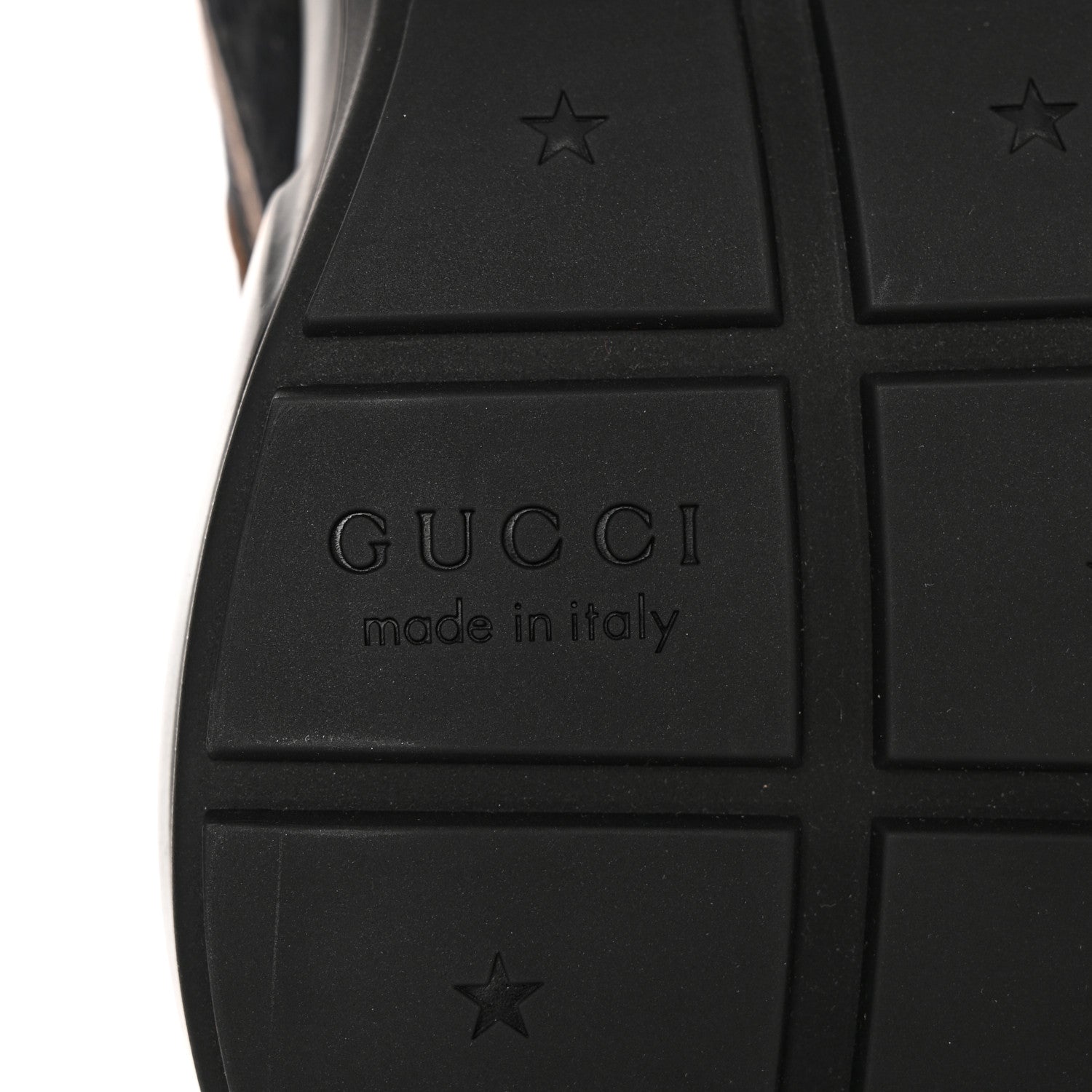 Gucci Monogram Textured Dollar Calfskin Mens Rhyton Sneakers 11 Black Khaki Beige 7 of 16