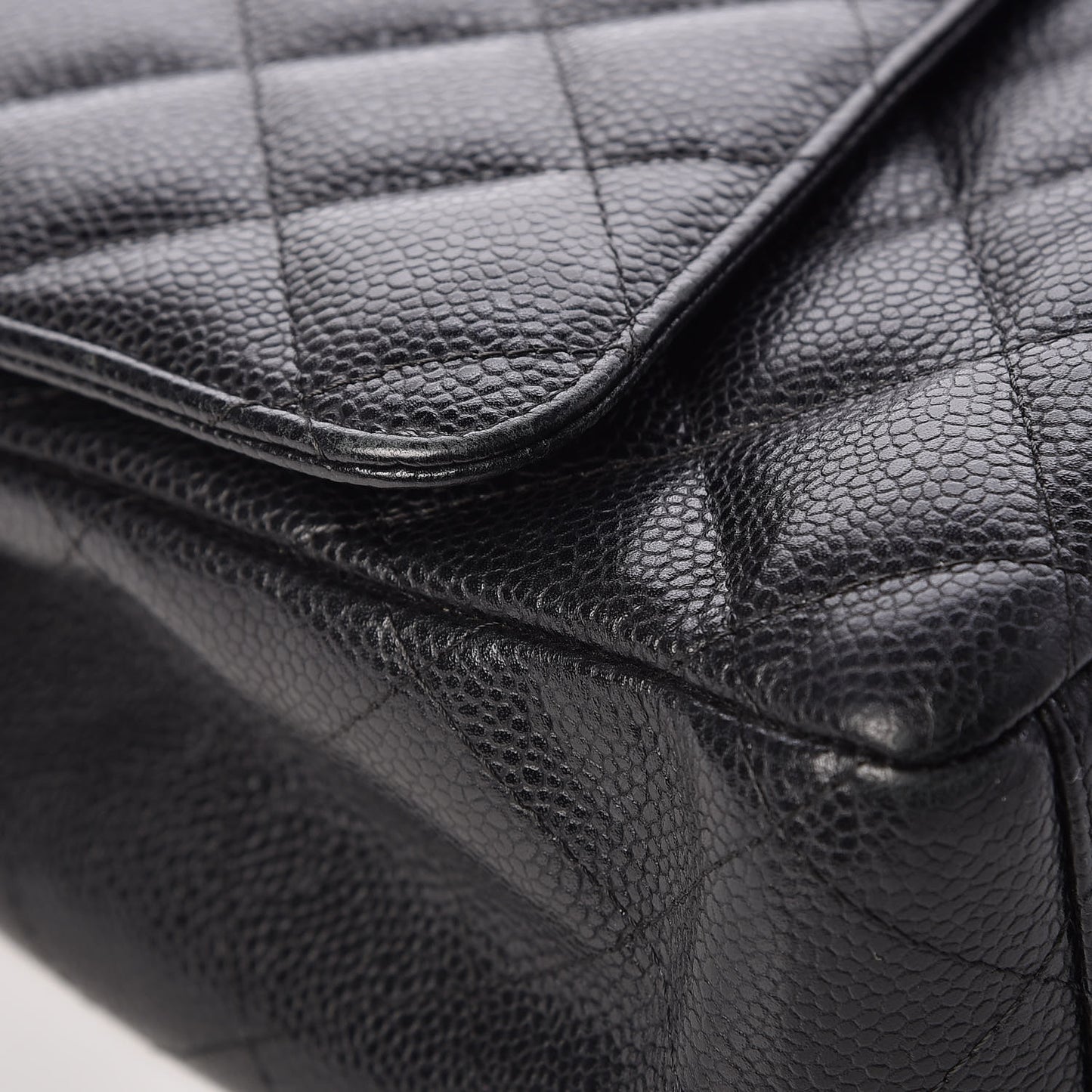 Caviar Quilted Maxi Double Flap Black