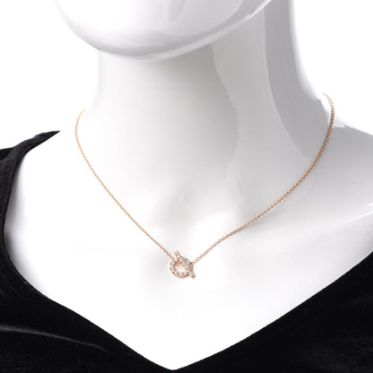 Hermes 18K Rose Gold Diamond Finesse Pendant Necklace 2 of 6
