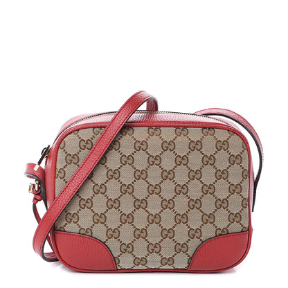 Gucci Monogram Mini Bree Messenger Bag Red 1 of 8
