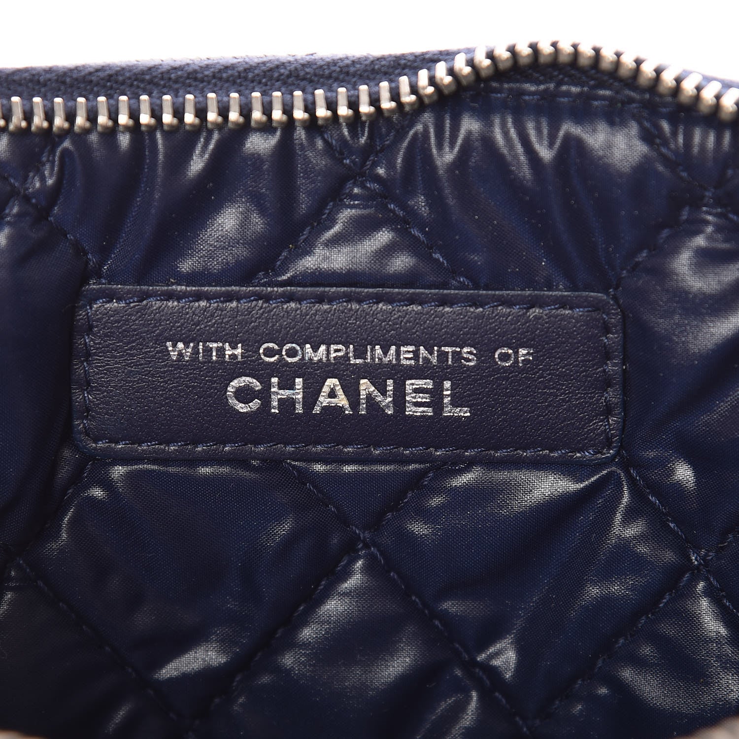 Chanel Caviar Quilted Small Pouch Navy 9 of 10