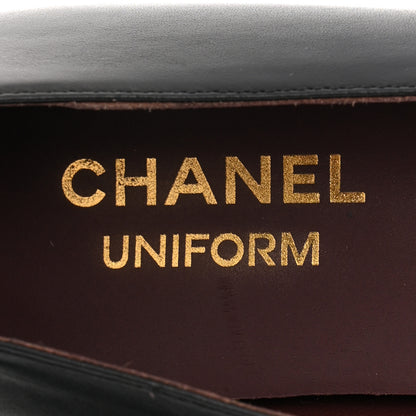 Chanel Lambskin Cap Toe CC Uniform Ballerina Flats 36.5 Black 8 of 9