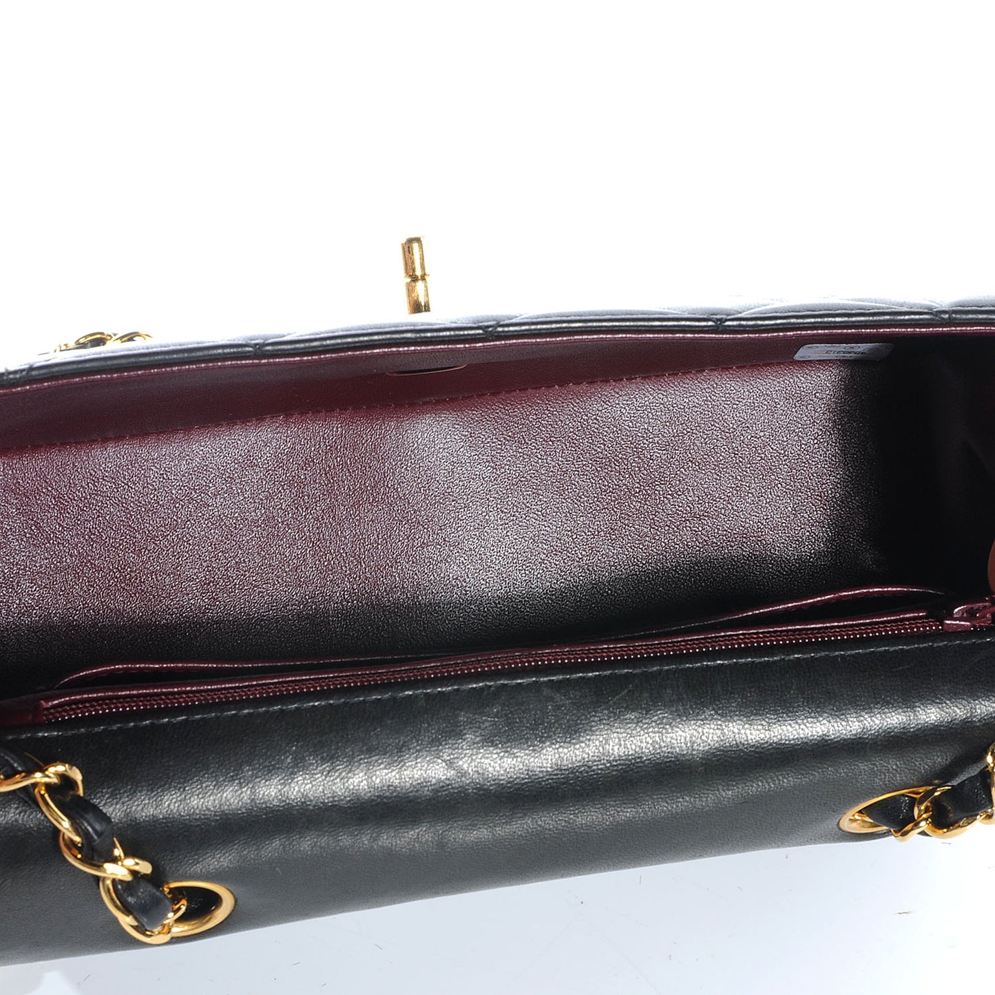 Lambskin Quilted Small Flap Black