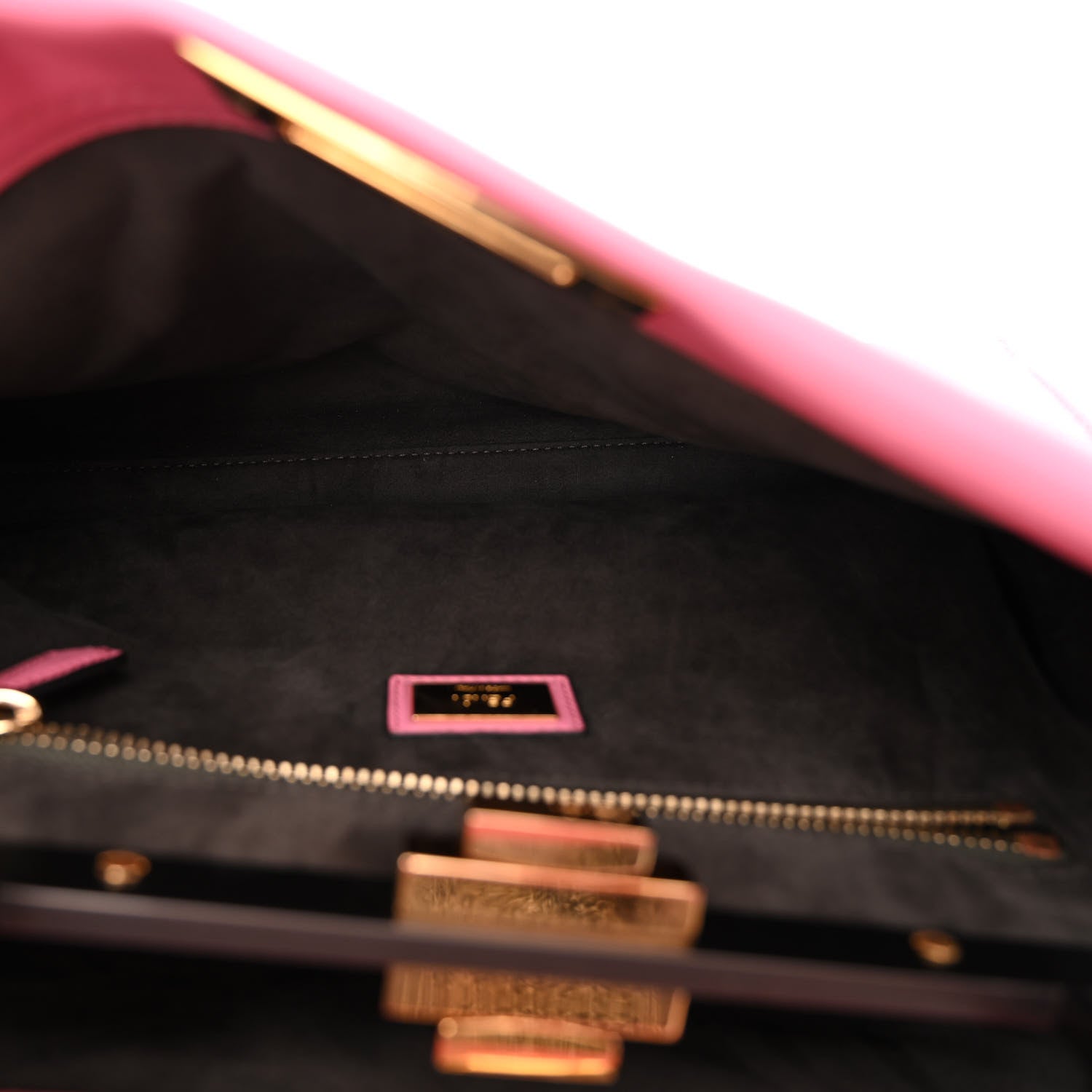 Fendi Vitello Seta Medium Peekaboo Iconic Satchel Pink 6 of 10