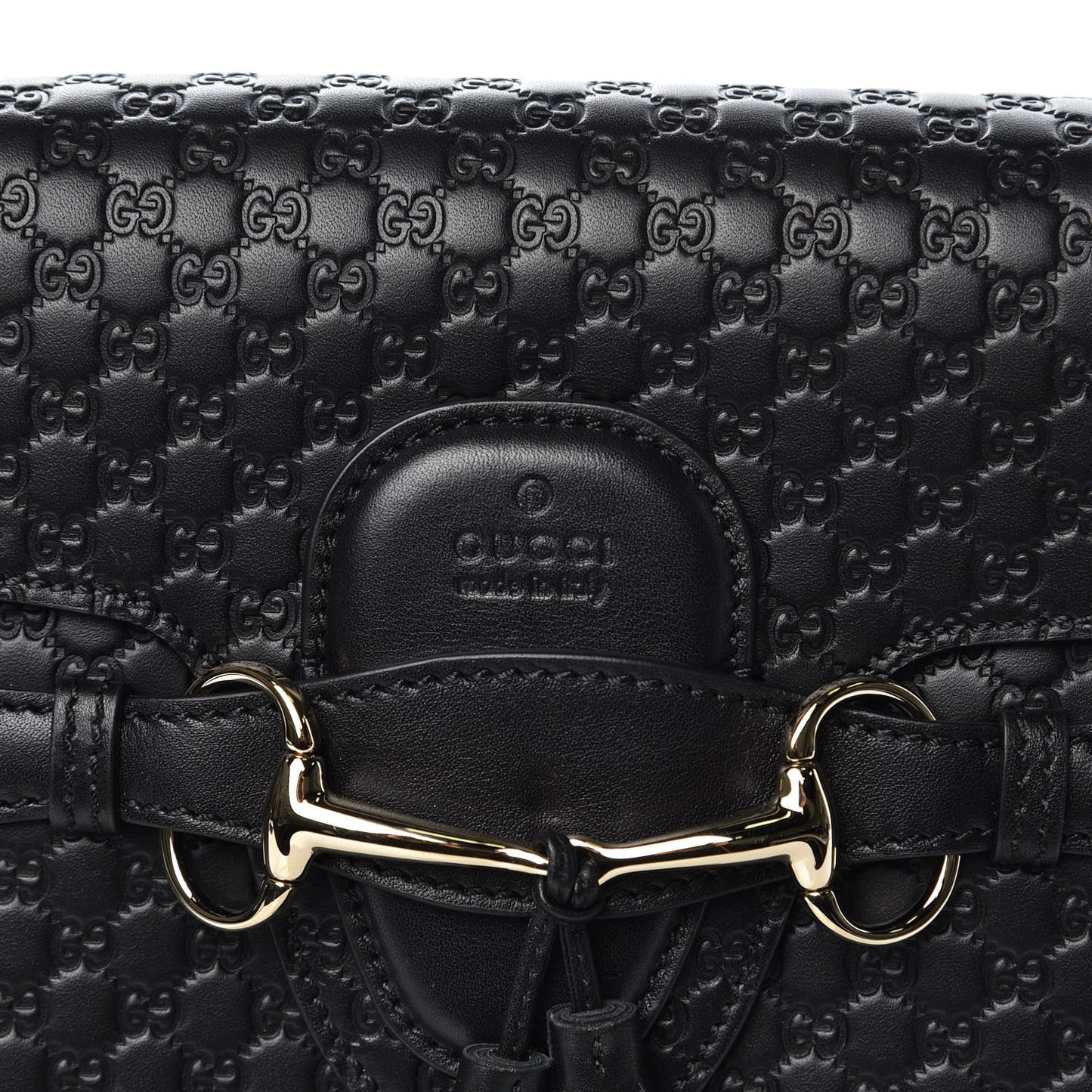Microguccissima Medium Emily Chain Shoulder Bag Black