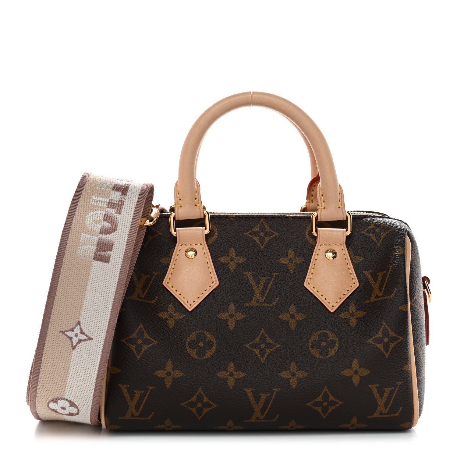 Louis Vuitton Monogram Speedy Bandouliere 20 Beige 1 of 10