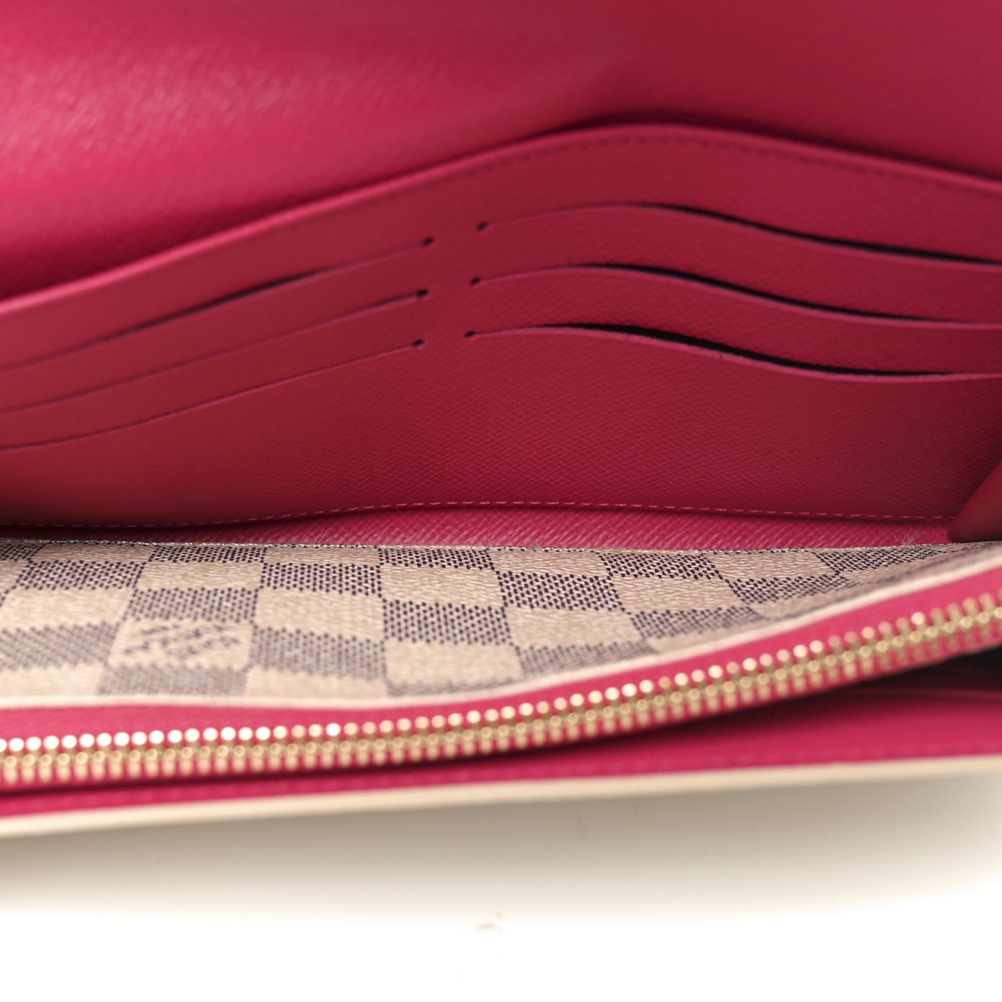 Damier Azur 2021 Christmas Animation Hollywood Sarah Wallet Fuchsia