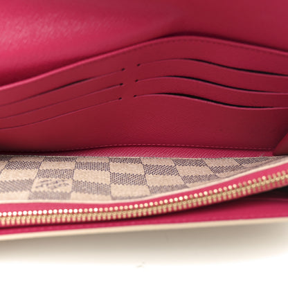 Louis Vuitton Damier Azur 2021 Christmas Animation Hollywood Sarah Wallet Fuchsia 5 of 7