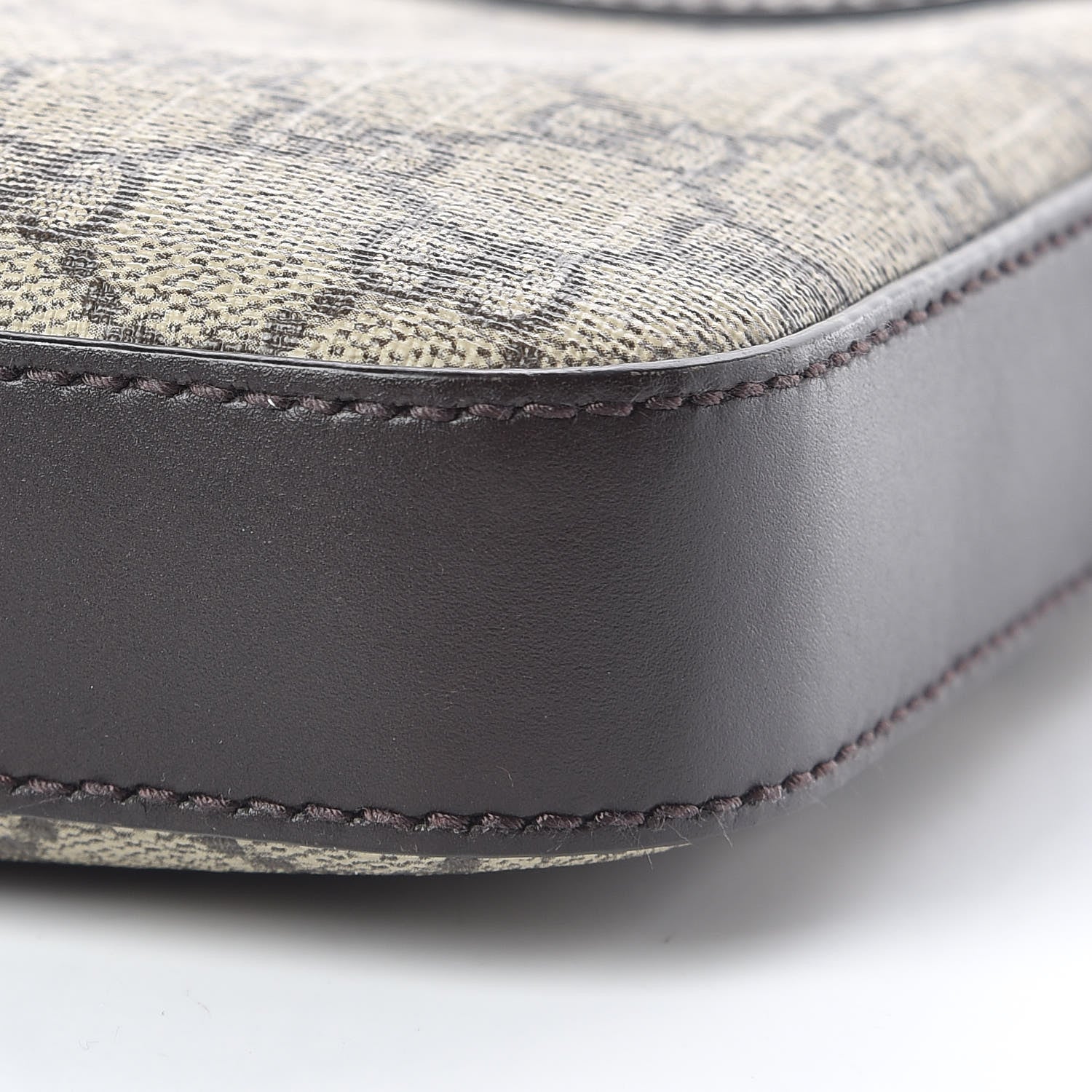 Gucci GG Supreme Monogram Selleria Calfskin Small Flat Messenger Bag Beige Ebony Cocoa Marrone Scuro 9 of 9