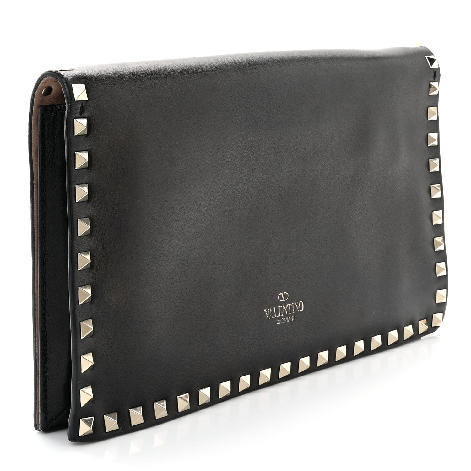 Valentino Garavani Nappa Rockstud Wristlet Clutch Black 3 of 9