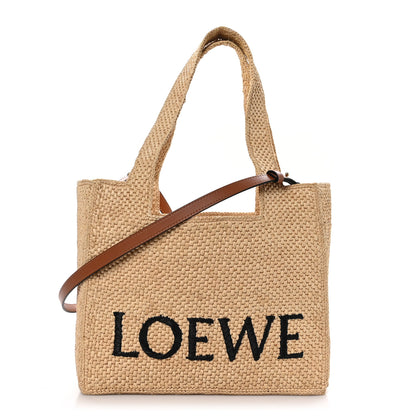 Loewe Raffia Medium Paula's Ibiza Logo Tote Natural Tan 1 of 9