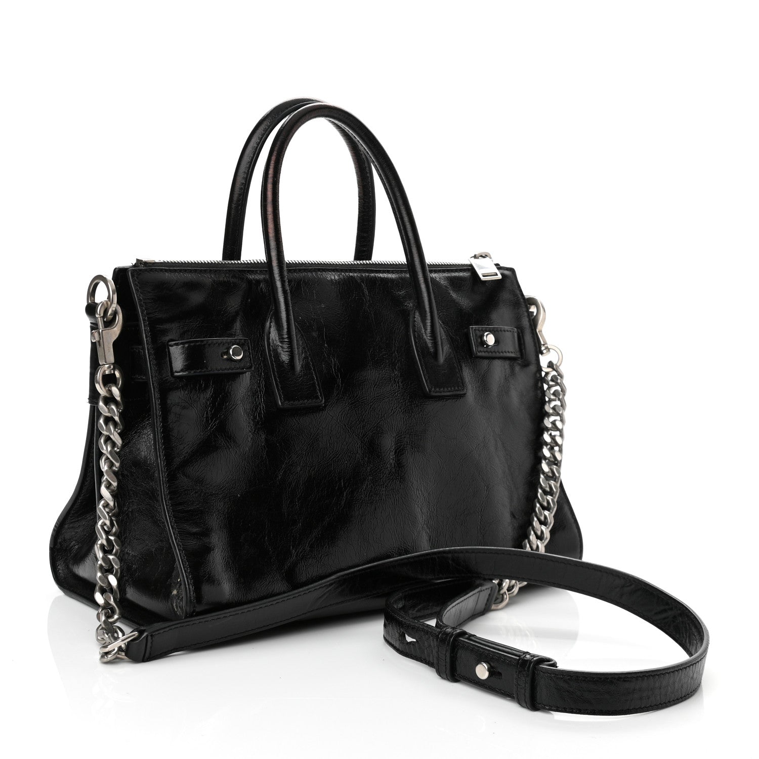 Saint Laurent Glace Calfskin Baby Souple Sac De Jour Black 3 of 10