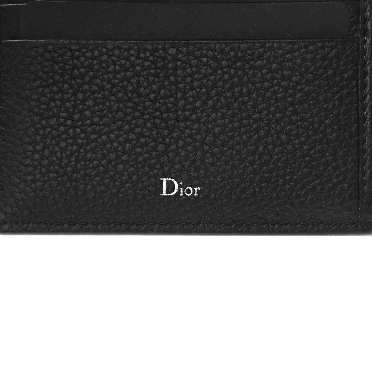 Grained Calfskin Wallet Blue Black
