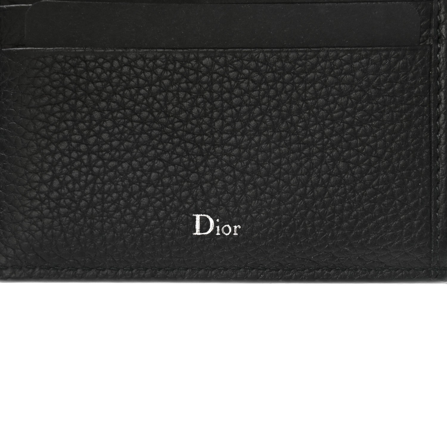 Christian Dior Grained Calfskin Wallet Blue Black 6 of 8