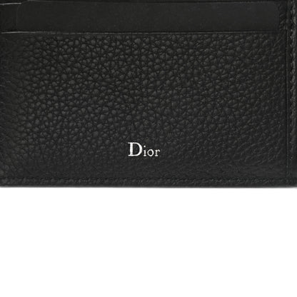Christian Dior Grained Calfskin Wallet Blue Black 6 of 8