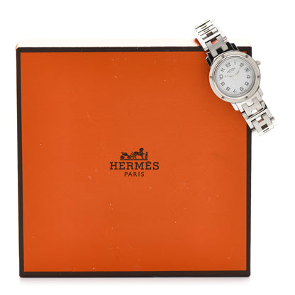 Hermes Stainless Steel 24mm Clipper Quartz Watch White 6 of 6