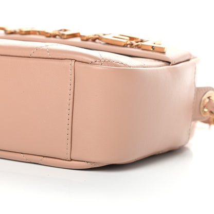 Chanel Calfskin Quilted Enchained Camera Case Bag Beige 10 of 11
