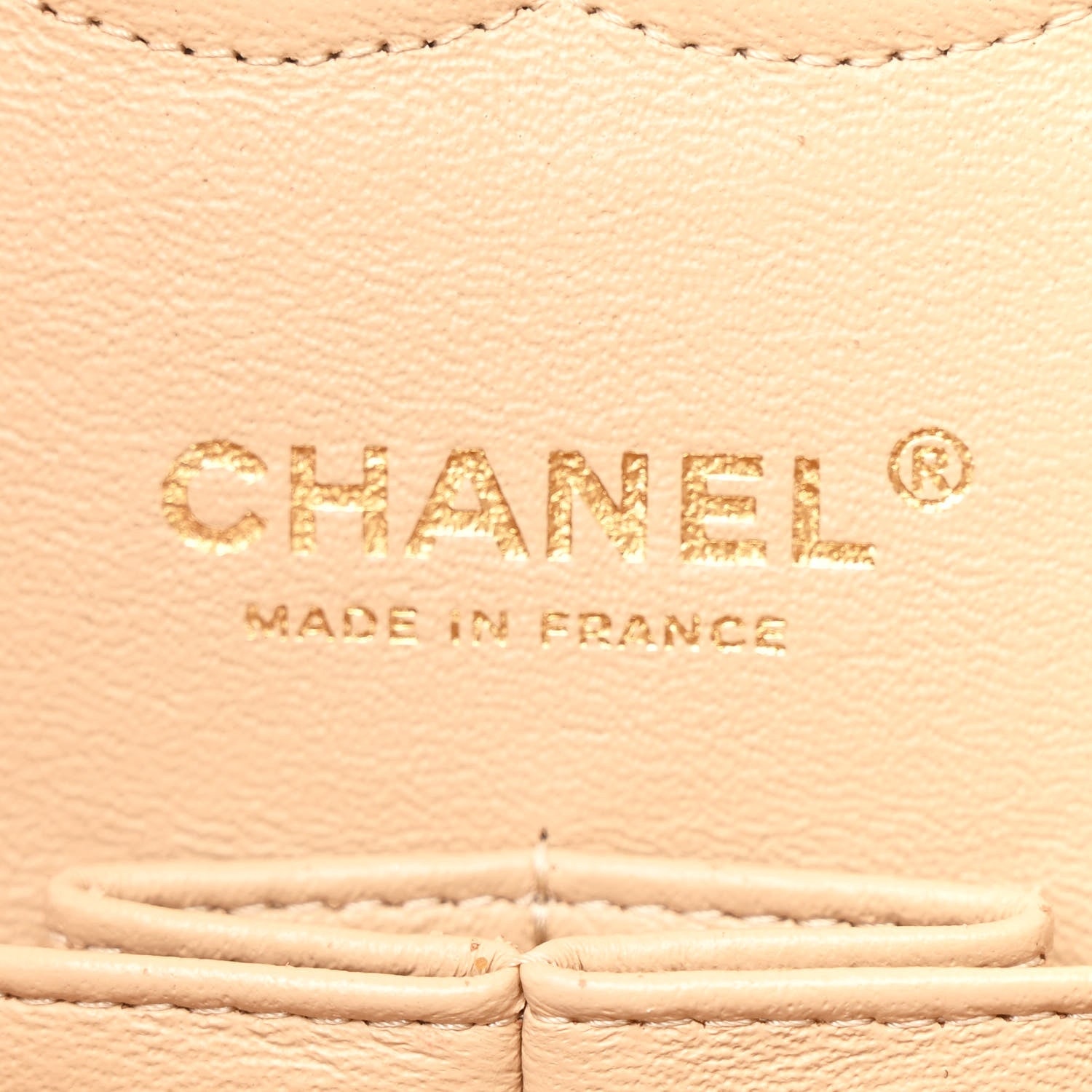 Chanel Caviar Quilted Medium Double Flap Beige 6 of 10