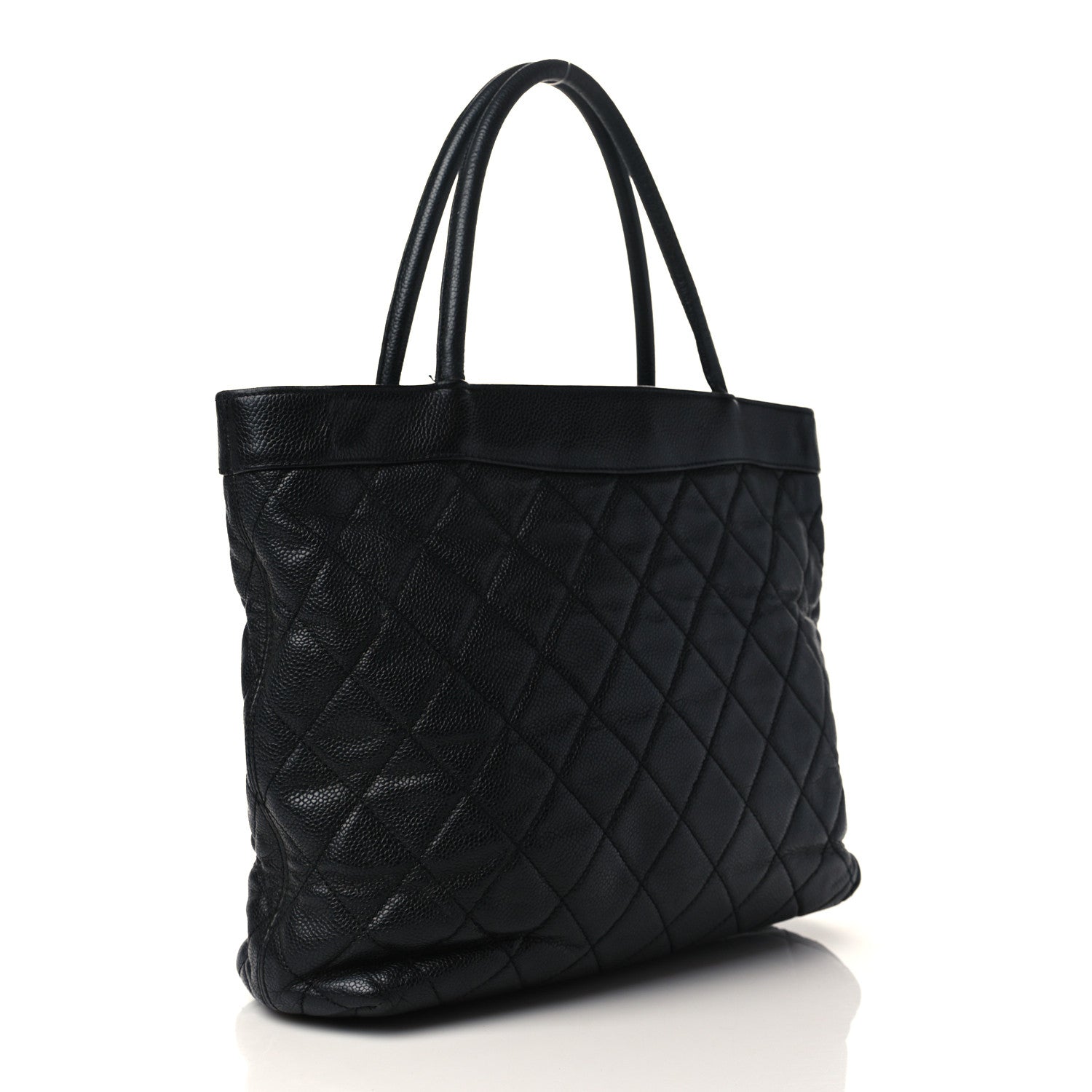 Chanel Caviar Quilted CC Shopping Tote Black 3 of 8