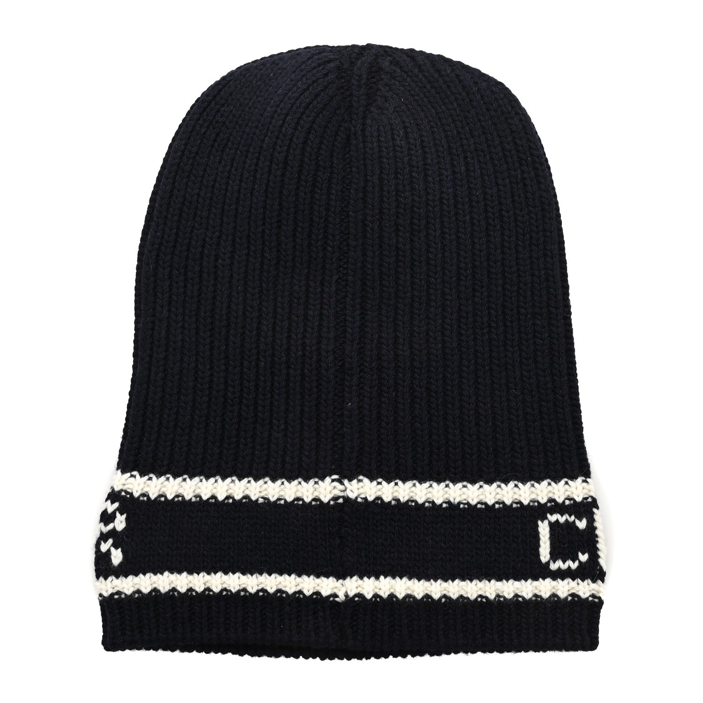 Wool Cashmere Star Beanie Blue Marine