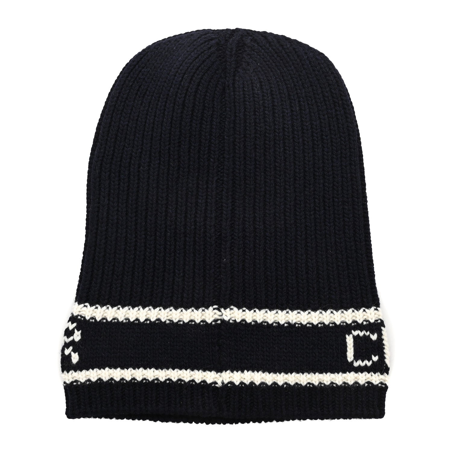 Christian Dior Wool Cashmere Star Beanie Blue Marine 2 of 4