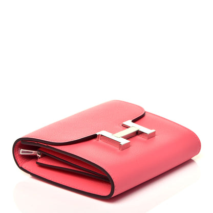 Hermes Evercolor Constance Short Wallet Rose Azalee 4 of 7